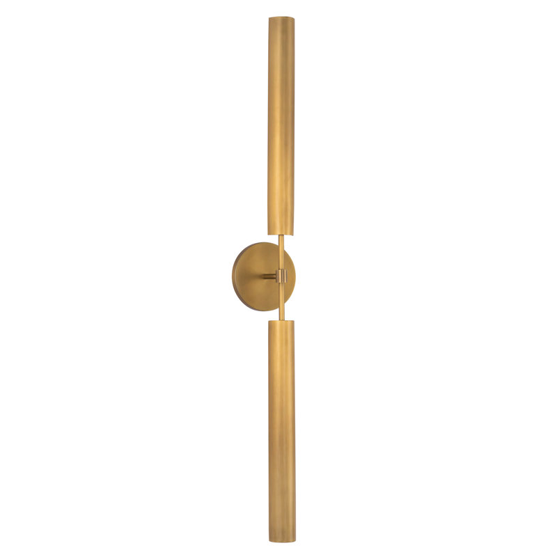 2 - Light LED Bath Bar, Vintage Brass