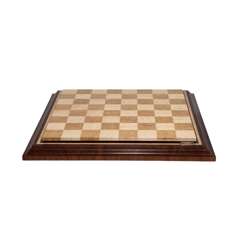 Handmade Mahogany/Beige/Ivory Chess Board Game