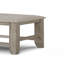 Meuble en bois 1pc brun / beige à hauteur de comptoir avec repose-pieds et siège rembourré