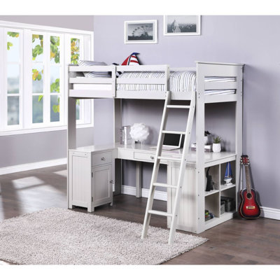 Criss Kids Twin Loft Bed with Drawers