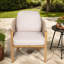 Chaises de patio confortables, ensemble moderne en bois d'acacia pour la salle à manger
