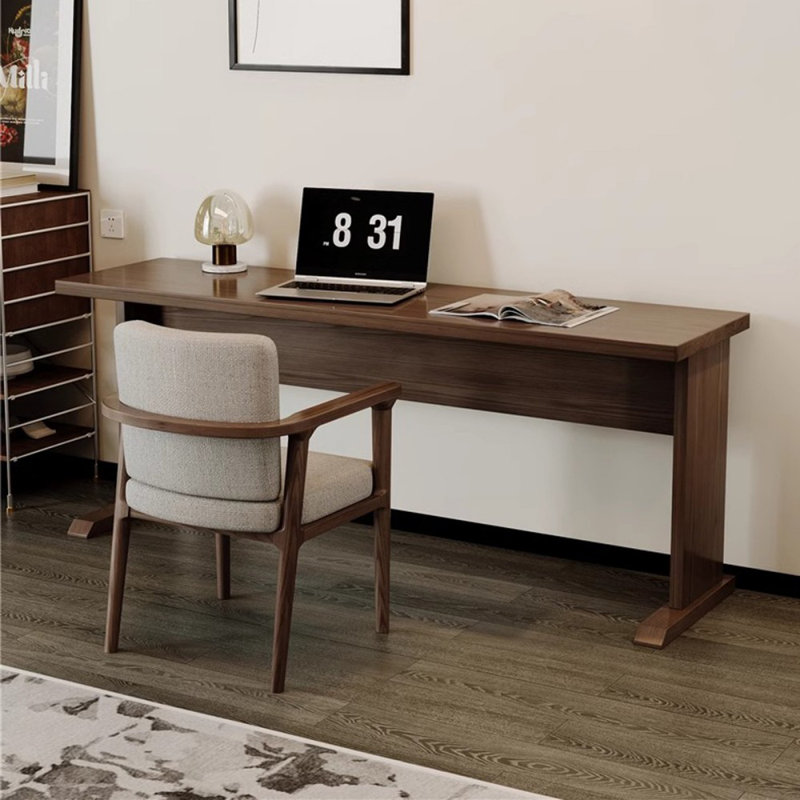 62.99" Brown Rectangular Solid Wood Office Sets