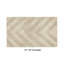 Tapis pour salle de bain touffeté à 100% coton Branston 1990 GSM avec envers antidérapant, certifié OEKO-TEX, lavable à la machine, motif à chevrons luxueux, tapis de salle de bain ultra doux et absorbant, rectangle 24 po x 40 po, sable-795094789-795094812