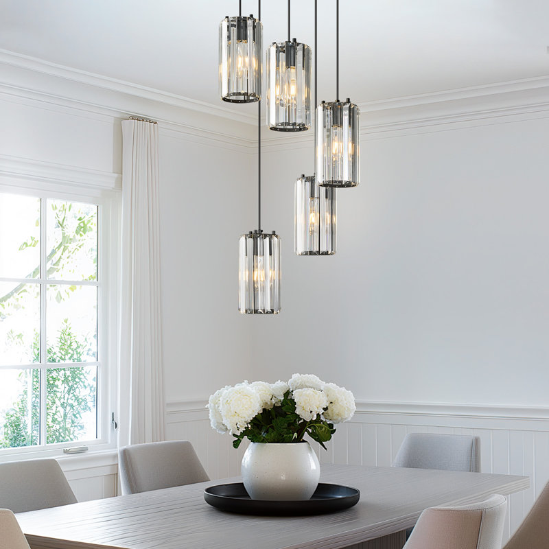 Pendant Lighting Modern Pendant Light, Mini Crystal Chandeliers Adjustable Pendant Light Fixture For Kitchen Island Dinning Room Corridor Bedroom