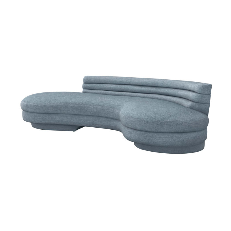 Sutton Upholstered 95'' Sofa, Surf Polyester Twill