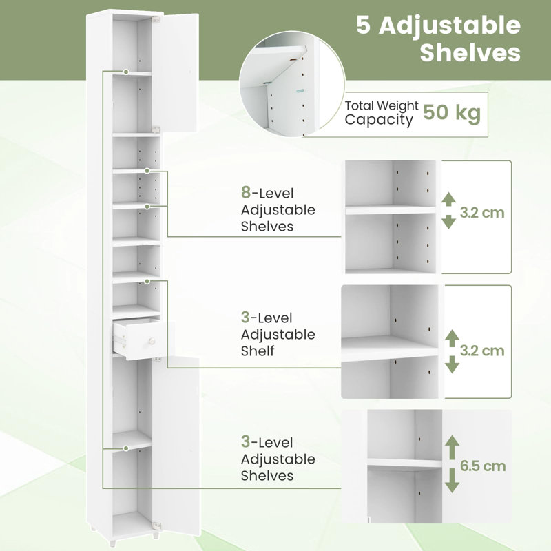 Adae Linen Cabinet, White