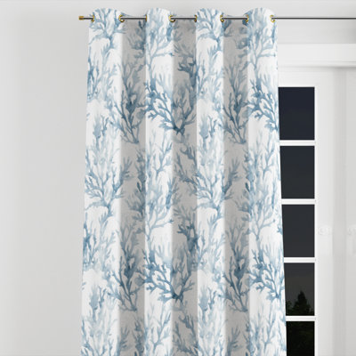 Animal Print Room Darkening Curtains - Coastal Borroto Grommet Curtain - 1 Panel