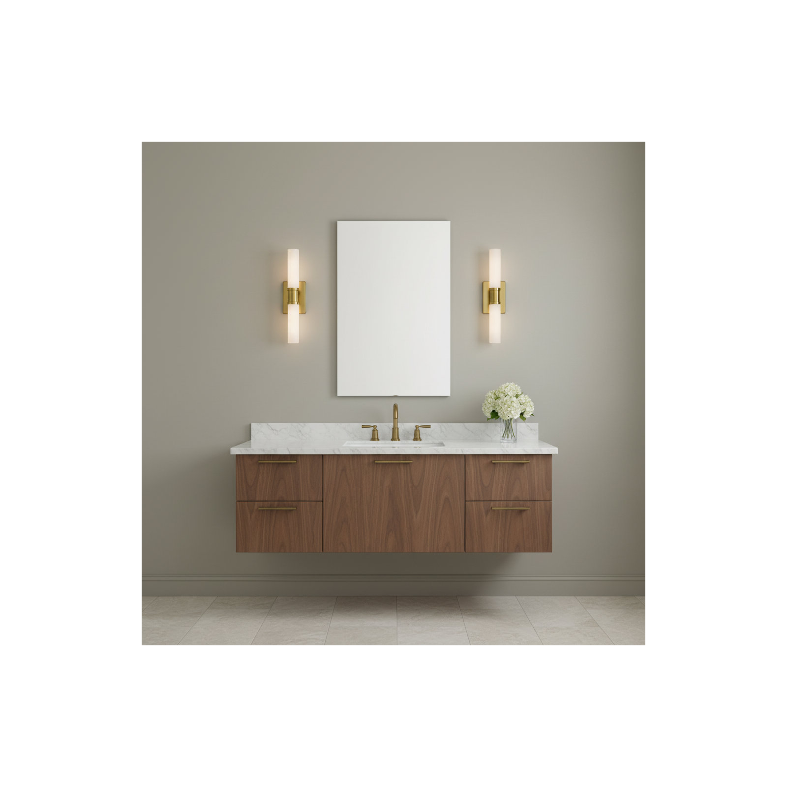 Evelien 2-Light Dimmable Metal Vanity Light, Chrome, 60 W, 20" H x 5" W x 3.63" D