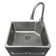 All-In-One 24.1" L x 21.3" W Free Standing Laundry Sink with Faucet