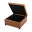Repose-pieds capitonné en similicuir CARLSBAD, brun cognac