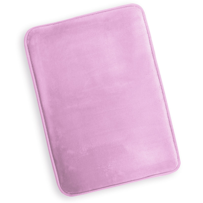 Tapis de bain en mousse viscoélastique ultra-doux avec envers antidérapant en PVC, Petit: L 24 po x l 17 po, Rêve lavande