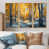 Toile avec cadre flottant or