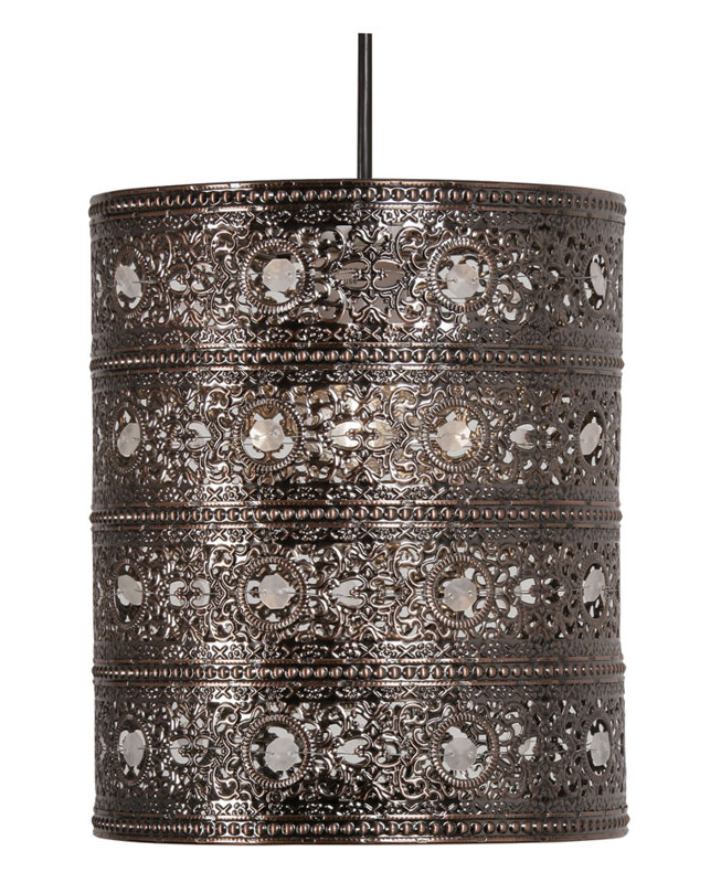 23.5cm H Drum Pendant Shade ( Clip On ), Antique Copper