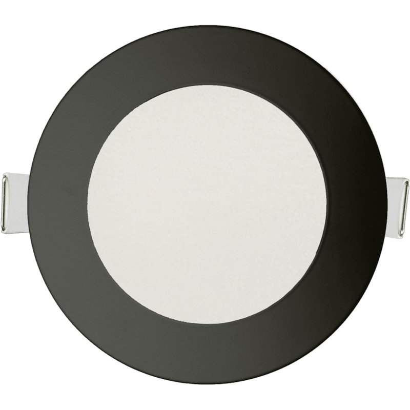 Ensemble d'éclairage encastré standard 5 po à température de couleur réglable 15 watts à intensité variable, Noir