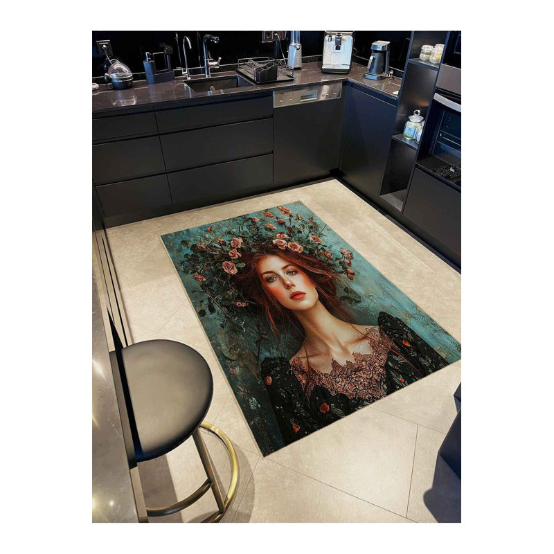 Tapis décoratif lavable à la machine Modern