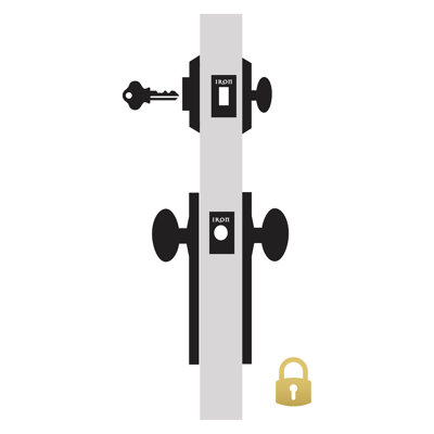 Ageless Iron Keep Plate Entry Set with Single Cylinder Deadbolt and Lance Lever