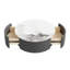 Table basse ronde moderne avec tiroirs de rangement et roulettes-1068344127