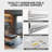 Rectangle Full Length Metal Wall Mirror Set Home Gym Mirror with Tempered Glasses(Set of 3)