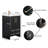 24''Black Modern Free-Standing Single Bathroom Vanity