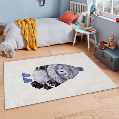 Tapis luxueux en polyester, 3,3 x 4,6 pieds | Tissu de velours 740 g / m², envers en feutre antidérapant, éponge stratifiée pour le confort | Antibactérien, lavable à la machine à 86 ° F | Imprimé numérique élégant pour la décoration intérieure