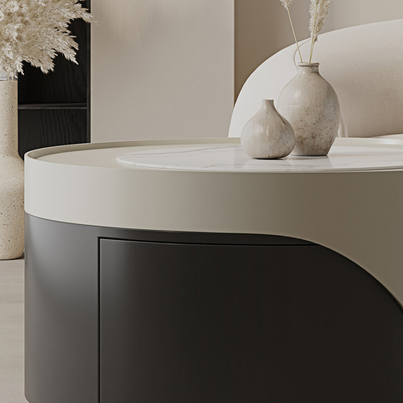 Table de bout créative rétractable Creamwind, H 14,96 po x L 25,59 po x l 25,59 po