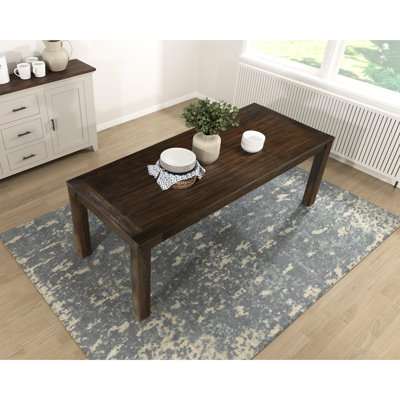 Table de salle à manger rectangulaire brun foncé pour 8 personnes, design moderne, placage et bois d'ingénierie, H 35,5 po x 79 po 30,5 po, utilisation dans la pièce, assemblage facile