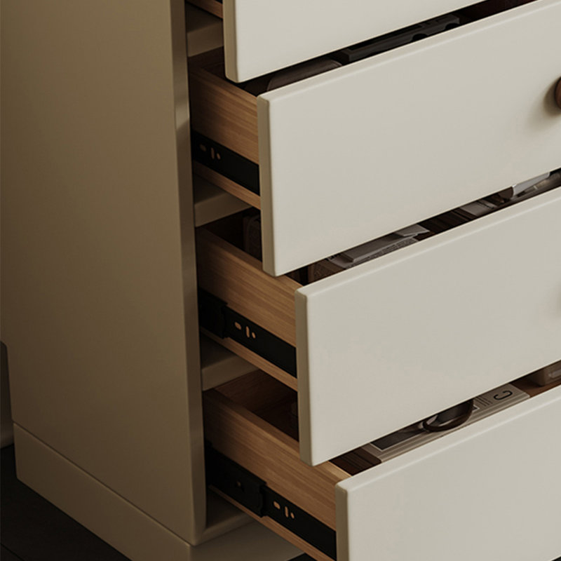 Commode de rangement moderne à simple tiroir, Noir / kaki clair