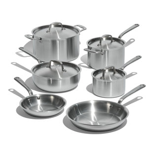 10PC Stainless Clad Cookware Set