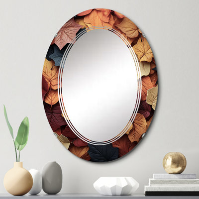 Psimolofou - Miroir mural floral ovale