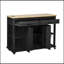 Îlot de cuisine de 47 po avec table de salle à manger, rangement interne et prise de courant pour cuisine moderne