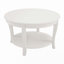 Table basse ronde traditionnelle avec tablette de rangement ouverte-114232737