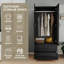 Garde-robe 2 portes avec 2 tiroirs-1674942893