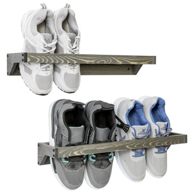 Range-chaussures en bois massif 4 paires