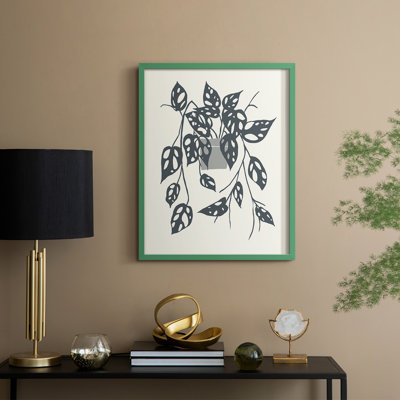 «Growing Leaves», reproduction encadrée en bois massif