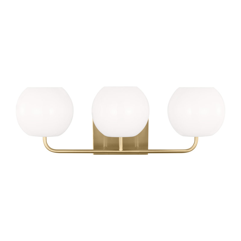 Éclairage pour meuble-lavabo à 3 lumières Jorund, Bronze satiné, Non