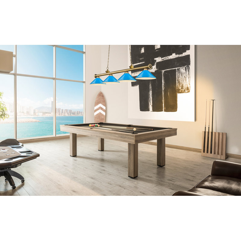 Annaleisa 4 - Light Pool Table Lights Pendant, Electric Blue, Matte Black