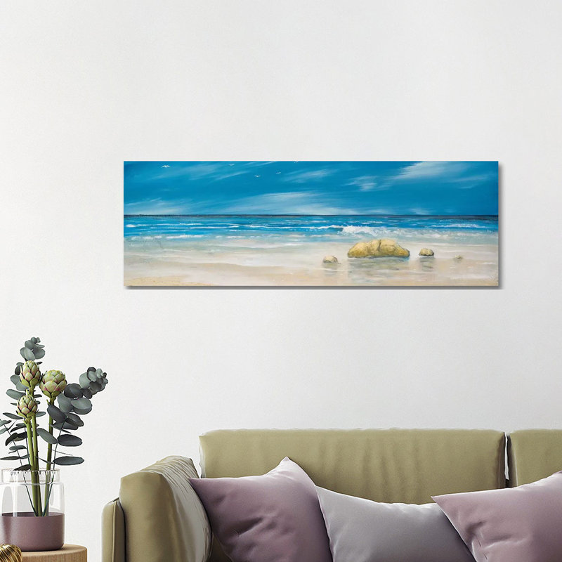 By The Shore by Kingsley - Wrapped Canvas Panoramic Gallery-Wrapped Canvas Giclée, 30.48 cm H x 91.44 cm W x 3.175 cm D