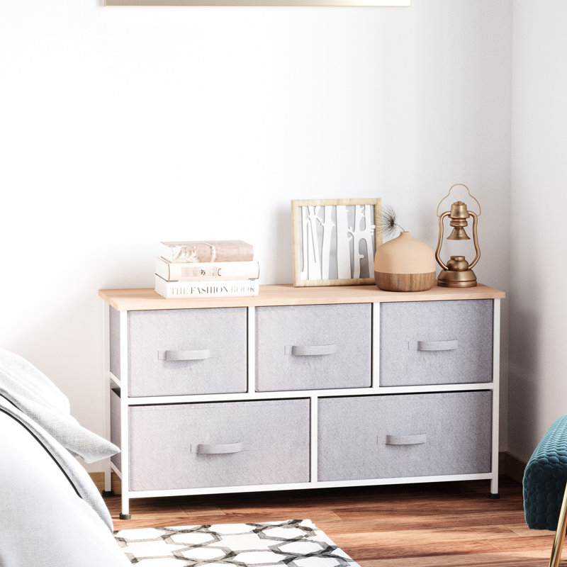 Commode cubique 40 po avec 5 bacs amovibles pour le couloir de la chambre à coucher