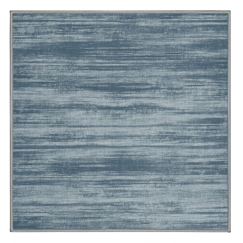 Tapis gris uni lavable à la machine, Carré 5 pi