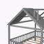 Lit en bois avec clôture Wood House-907115616-907115619