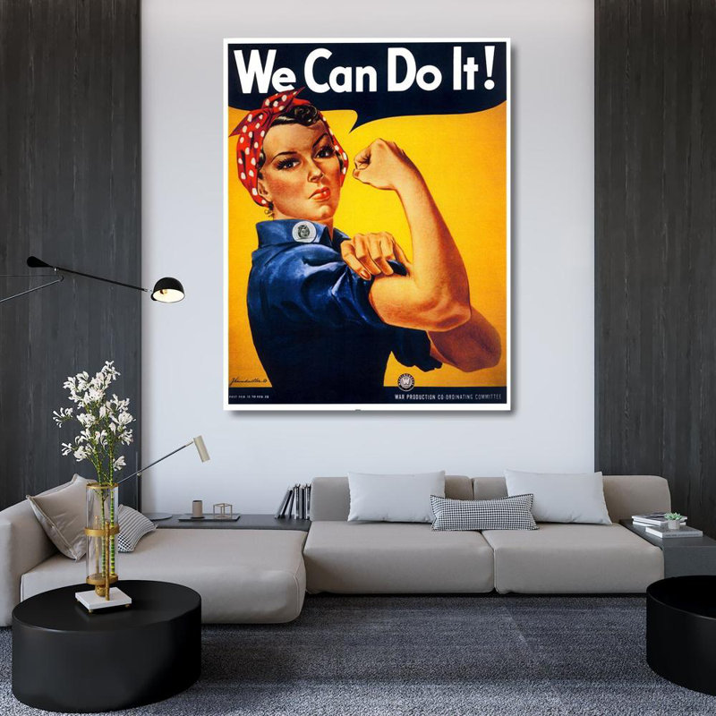 Art sur toile tendue de la collection Trinx Vintage Apple Collection: We Can Do It, H 46 po x l 36 po