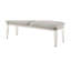 Banc gris élégant - Coussin en mousse souple, ensemble luxueux de 7 po de hauteur, blanc perle et bois d'hévéa 18 po