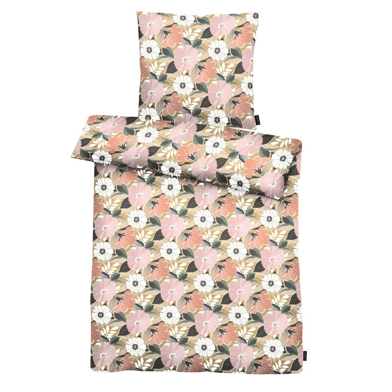 Smilla Floral Duvet Cover Set with Pillowcases, Single - 1 Pillowcase (80 x 80 cm)