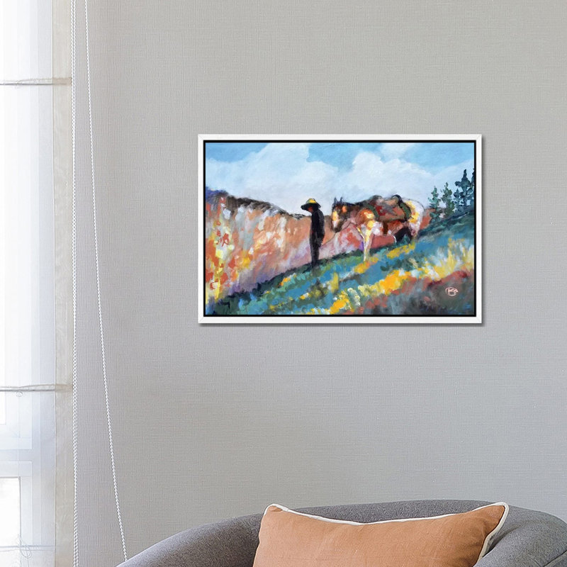 Looking Toward The Canyon 1 Piece Wall Art on Canvas, 66.04 cm H x 45.72 cm W, White Floater Frame