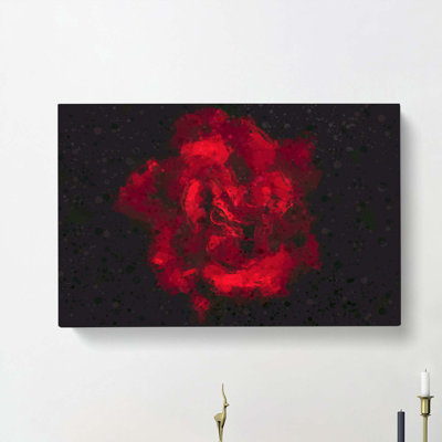 Dewdrops upon a Rose in Abstract - Wrapped Canvas