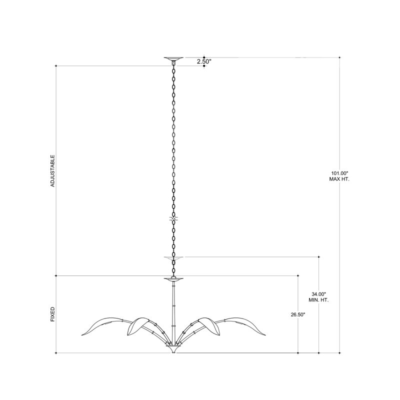 Yuriko 6 - Light Chandelier