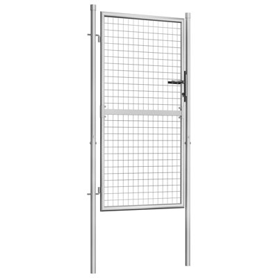 Adene Garden Gate Galvanised Steel 105x200 cm Silver