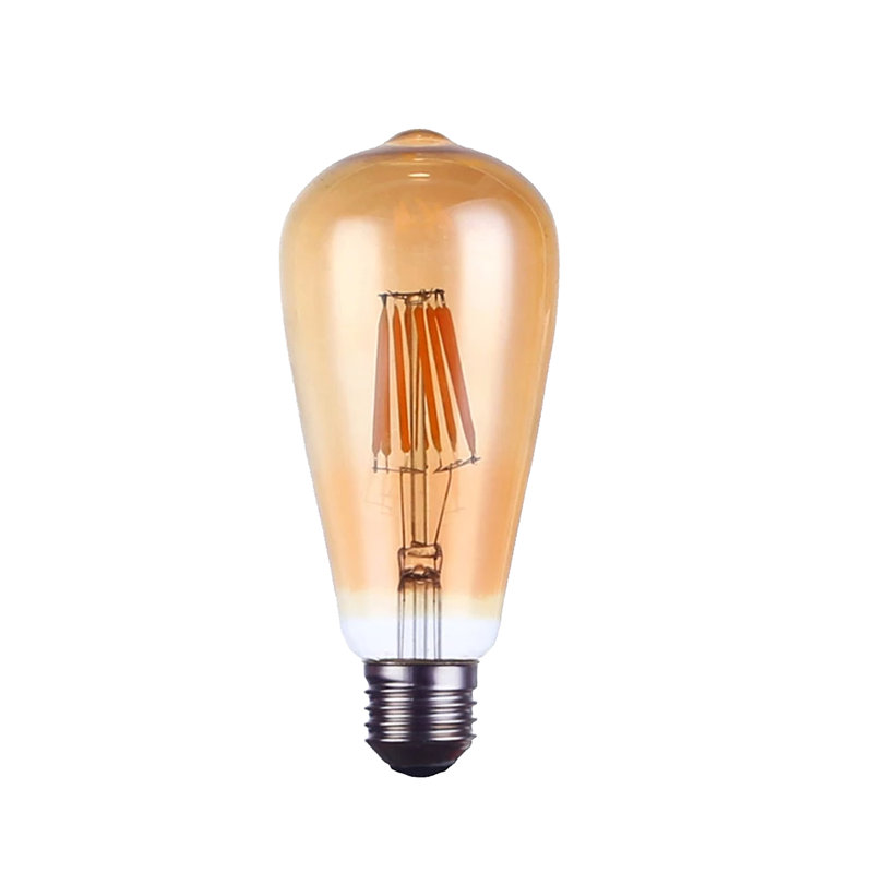ST64 Dimmable LED E27 Screw Bulb 8W 5 Pack