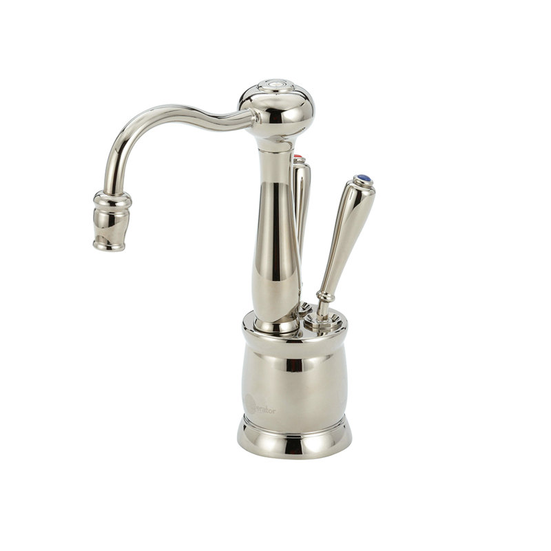 Distributeur d'eau chaude et froide antique antique, Nickel poli