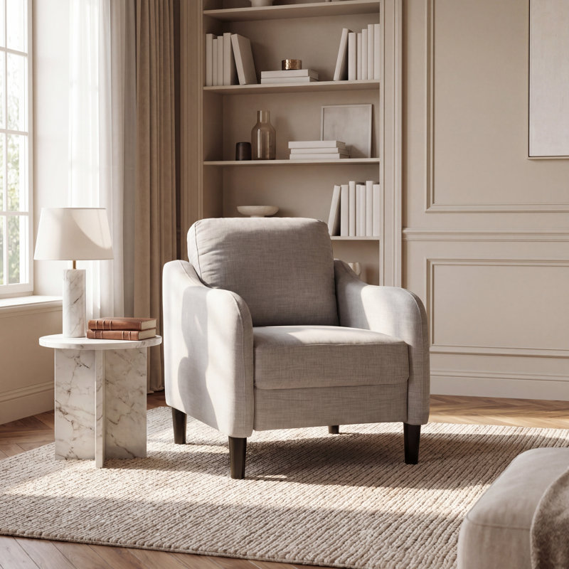 Hasina 32.4'' Wide Armchair, Light Gray